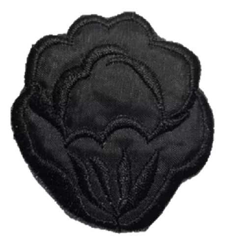 Parche Aplique Bordado Salva Prendas Pimpollo Negro 5,5cm X1