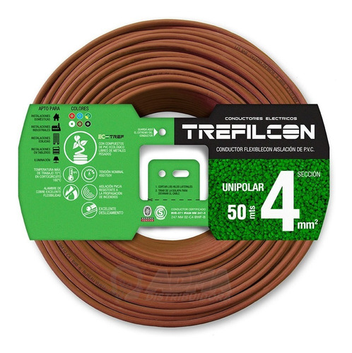 Cable Unipolar 4mm Normalizado Trefilcon Rollo X 50mts