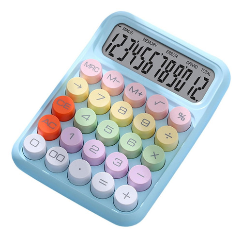 Calculadora Colorida De Mesa Simples 12 Digitos Pequena