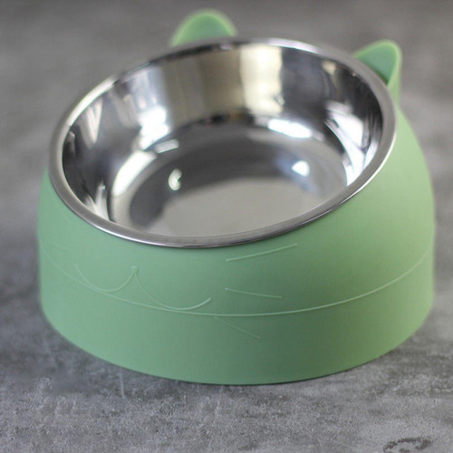 Alimentador De Mascotas Plato De Alimentación Verde