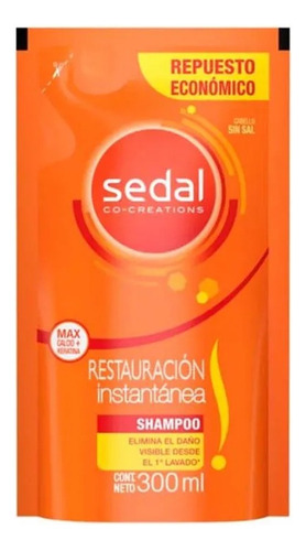 Shampoo Sedal Restauracion Instantanea 300ml Doypack 