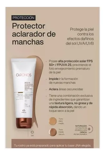 Natura Chronos Protector Aclarador Medio/oscuro 50ml