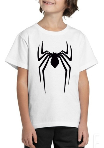 Polera Manga Corta Spiderman Hombre Araña