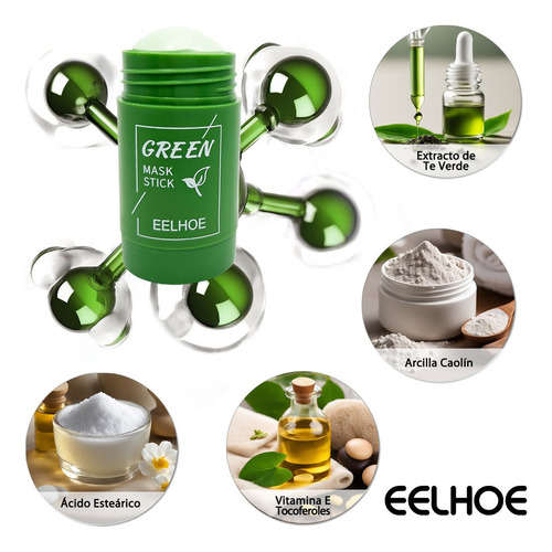 Mascarilla Green Mask Stick Acne Limpieza Profunda Té Verde