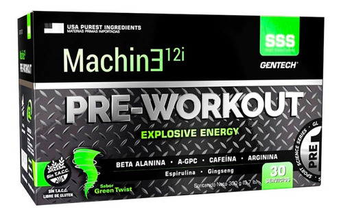 Pre-workout Machine E12i  Gentech Suplemento Dep X 30 Un