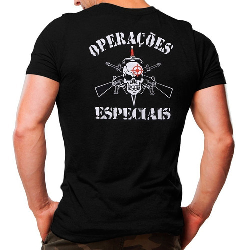 Camiseta Estampada Operações Especiais Armas | Preta - Atack