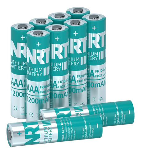 Nrt Paquete De 10 Pilas Aaa Triple A De 1.5 V 1200 Mah De Ma