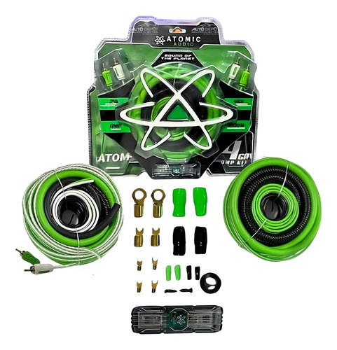 Kit De Instalacion 1800w Cal.4 Con Accesorios Atomic Atom4