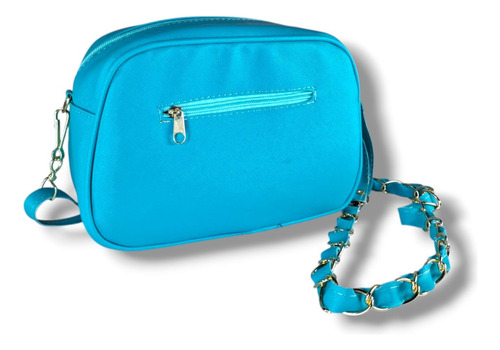 Bolsa La Sirenita Ariel Bandolera Cian Lisa Oro Cian