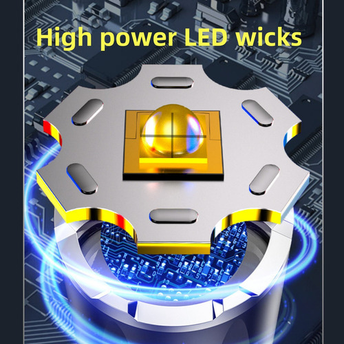 Linterna Led Linterna Recargable Duradera Con Zoom