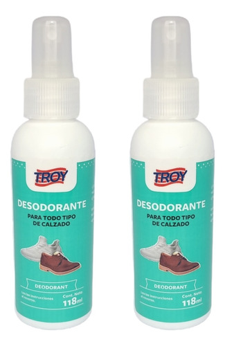 2x Desodorante Calzado Tenis Zapatos Troy Elimina Mal Olor