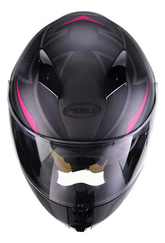 Capacete Peels Icon Fast Preto Fosco/rosa 58