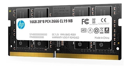 Memoria Ram 16gb Hp S1 Series Sodimm Ddr4 2666 Mhz