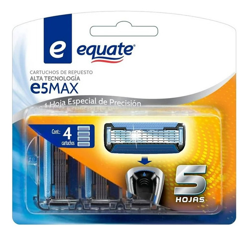3 Pza Repuesto Rastrillo Equate E5 Max Especial De Precisión
