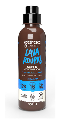Sabão Lava Roupas Garoa Biodegradável, Concentrado - 500 Ml