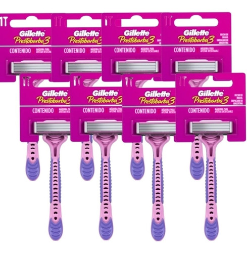 Gillette Prestobarba 3 Mujer Máquina De Afeitar 8 Unidades
