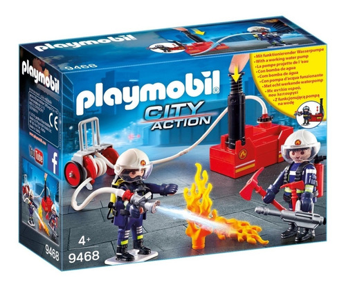 Playmobil Pack Bomberos Con Bomba De Agua 9468