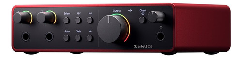 Interfaz De Audio Focusrite Scarlett 2i2 4ª Generación, 2 En
