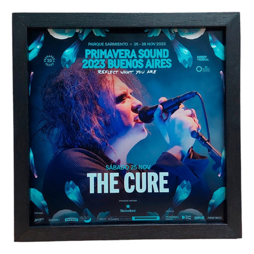 Cuadro The Cure Argentina Flyer Primavera Sound Negro 22cm