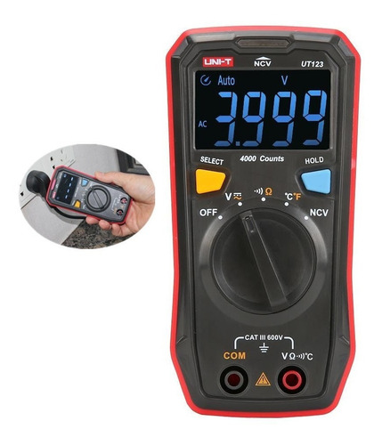 Multimetro Digital Uni-t Ut123, Temperatura, Ncv, Lcd Ebtn
