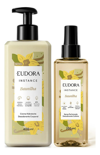 Instance Eudora Loção 400ml + Spray Body Mist