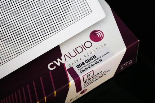 Imagem 2 de 8 de Caixa De Som De Embutir Quadrada 6 Coaxial 80w