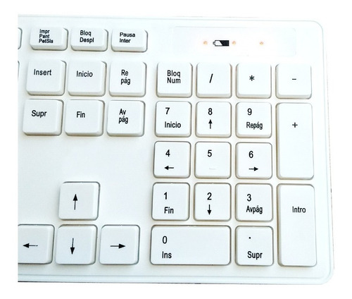 Imagen 3 de 3 de Set Teclado Y Mouse Blanco Wireless 2.4g Inalambrico