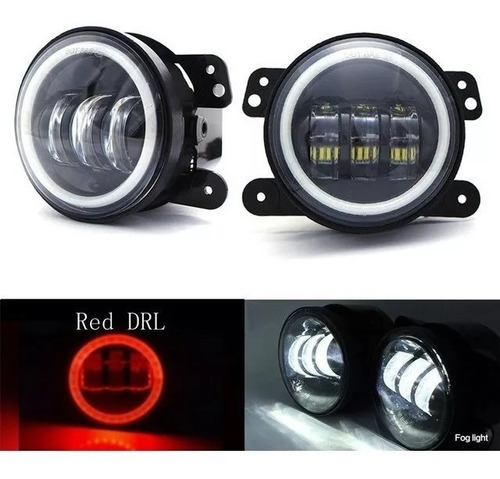 Faros Led Nieblas Aro Rojo Jeep Patriot 2014 2015 2016 2017