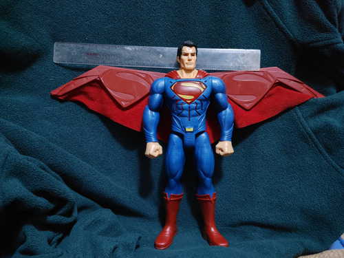Súper Man Figura Mattel Grande 30cm Baterías Capa Tela (Usado)