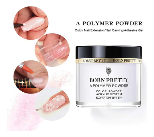 Oferta!!! Polímero Rosa, Clear, Born Pretty Acrílico 30 Grs