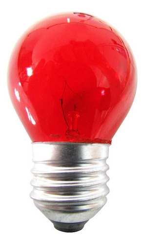 Lampada Bolinha Brasfort 15wx220v Vermelha 8493 - Kit C/25