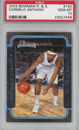 Tarjeta De Baloncesto Graded Bowman Rookies & Stars Carmelo 