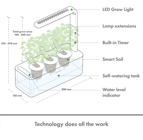 Kit Jardín Inteligente Click & Grow Con Luz Crecimiento