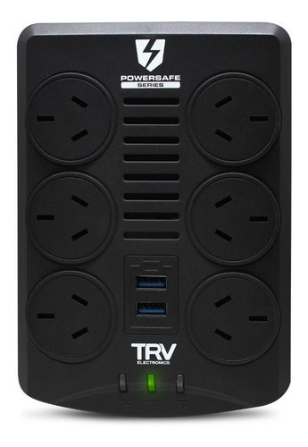 Estabilizador Trv Powersafe Gamer 6tomas/2usb/rj45/rj11 C