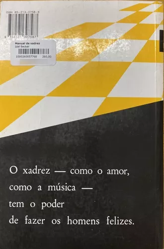 Livro Manual De Xadrez Idel Becker