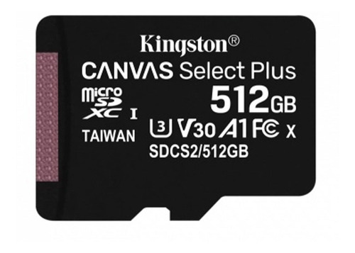 Imagen 2 de 5 de Micro Sd Canvas Select Plus 100r A1 C10 512gb + Adp Kingston