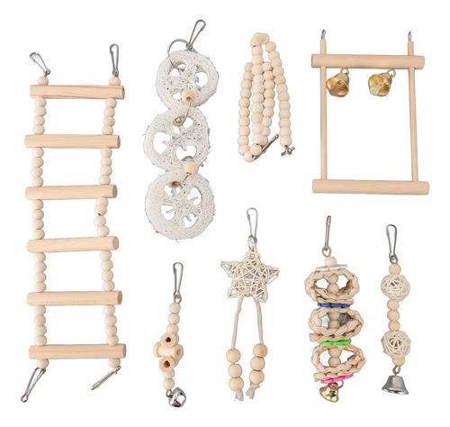 Escalera De Escalada, Juguetes Para Masticar, 8 Piezas, Jueg