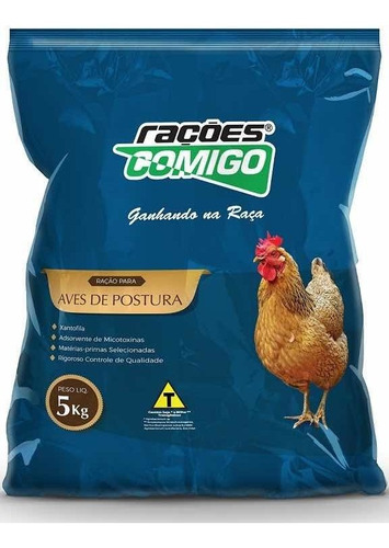 Ração Postura Poedeiras Galinha Botar Ovos Aves Comigo 5 Kg