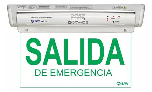 Cartel Led Luminoso Señalización Salida De Emergencia Baw