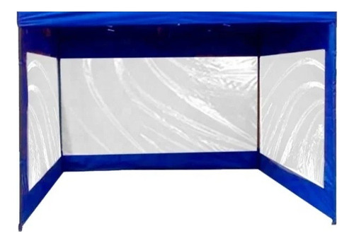 Carpa  Paredes Laterales Para Toldo 2x2 Transparente Azul