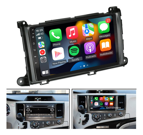 Radio Coche Android Play Para Toyota Sienna Octa Core Ram