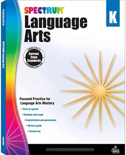 Libro: Spectrum Language Arts Kindergarten Workbook, Ages 5