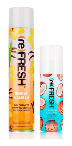 Kit Shampoo Seco Refresh Sin Enjuague 342ml + 75ml Coco
