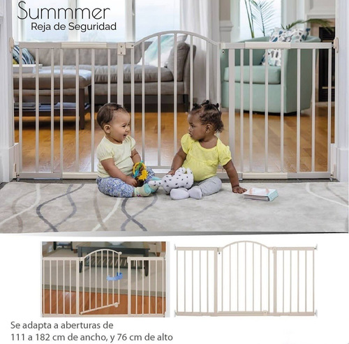 Imagen 1 de 1 de Reja / Puerta De Seguridad Para Niños Y Mascotas Extra Ancha