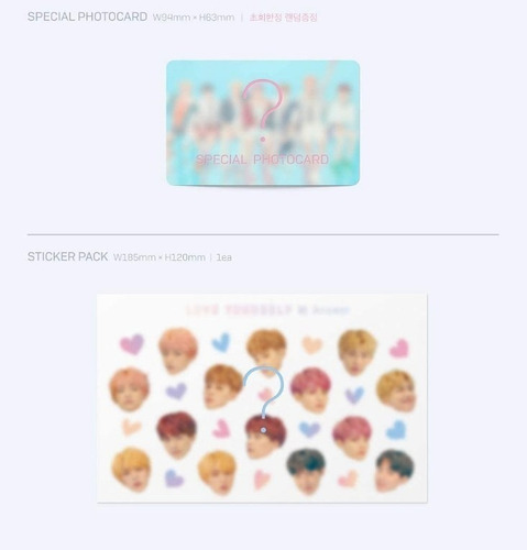 Bts Love Yourself Answer 2cd+photobook+mini Book+photocard