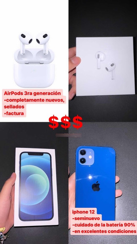 Celular iPhone 12y AirPods