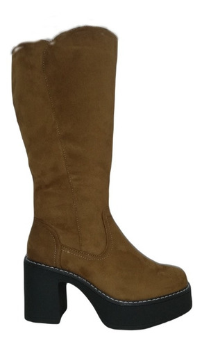 Nuevas Botas Con Taco Moda2021 Negro Y Camel N39