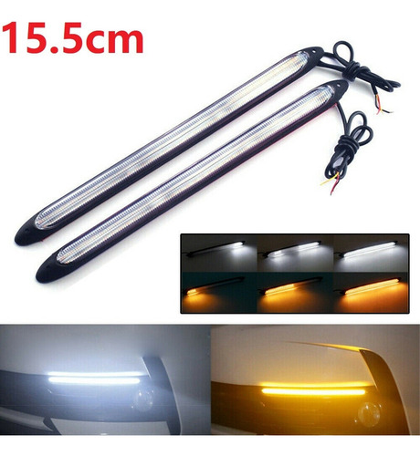 2 Luces Led Universales De Circulación Diurna, Color Blanco,