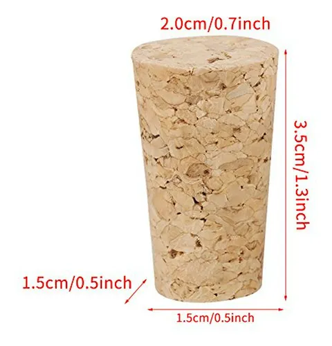10 Tapones De Corcho Tapered Para Botellas De Vino Y Cerveza