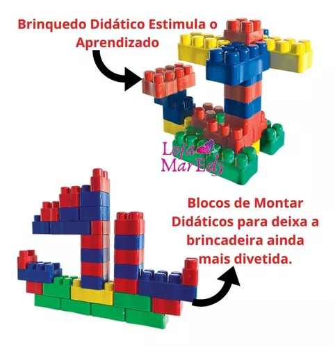 Blocos Educativos De Montar 1000 Peças Brinquedos Didatico